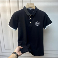 2025 Trend Embroidery Casual Versatile Handsome High-end Top Summer New Lapel Men's Short-sleeved Polo Shirt