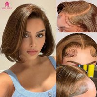 13*4 4# Lace Front Straight Human Hair Wigs BOB Straight Hair Wigs For Women Daily Use