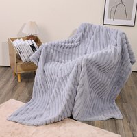 Double layer thick warm blanket office rabbit fur nap blanket home sofa cover plush blanket