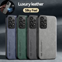 Luxury Leather Case Samsung Galaxy A73 A53 A33 A13 A72 A52 A22 A12 A71 A51 A50 S22 S21 Ultra Soft Silicone Frame Pho