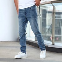  Slim Fit Distressed Embroidered Skinny Jeans Trendy Ripped Denim Artistic Detailing