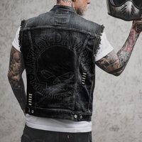 clothing simple loose denim ins net style casual sleeveless summer outdoor vest vest summer