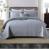 Polyester Embroidered Bed Skirt Bed Cover Three Piece Set High End Quilted Bed Sheet Bed Solid Summer Cool Air Conditioning Quilt