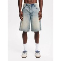 Clothing Fashion Retro Washed Hip Hop Embroidered Gossip Ball Casual Loose Denim Shorts