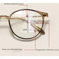 New Arrivals Near and Far Multifocal Unisex Anti-blue Light Reading Glasses Diopters Women Men Ultralight Hyperopia 0 To +4.0