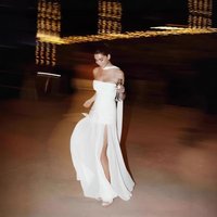 Women's Clothing Elegant Slit Long Dress Two Piece Long Dress