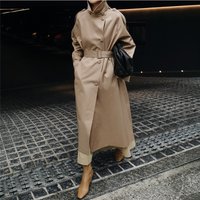 fashion long trench coat light cooked coat