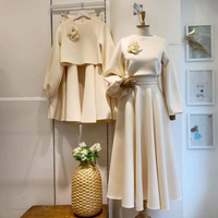 Clothing Autumn Clothing Solid Half High Collar Fashion Beaded Design Dress