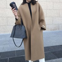 Clothing coat temperament commuting solid straight loose