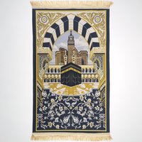 Carpets Islamic Prayer Rug Mat For Muslim Worship Carpet Living Room Prayer Thickened Crystal Velvet Floor Mat Square Printed Thick Mat