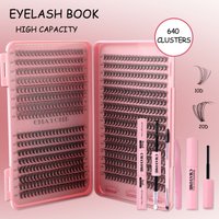 640 – Cluster Large – Capacity! 30D40D Lash Book, Thick Individual Fluffy Lashes, D – Curl Segmented False Eyelashes, Extremely Charming