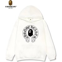 Bathing APE BAPE BAPE&Chrome Hearts Co Branded Ape Head Pattern Creative Letter Logo Printed Casual Fashion Hoodie
