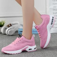Large shoes student air cushion casual running shoes flying woven sports shoes