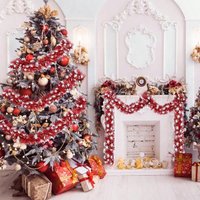 3Pcs 2M Christmas Tree Gold Tinsel Garland Wide Cut Metallic Streamers New Years Ceiling Hanging Indoor Outdoor Party Decoration
