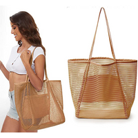Netted Beach Bag Satchel Stylish Lightweight Bag Large Capacity Beach Bag