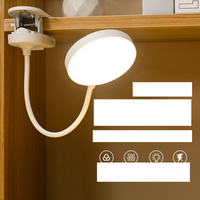 Plug LED clip eye protection desk lamp College student dormitory study lamp creative eye protection desk lamp bedside lamp clip stand