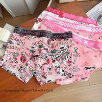 Men’s Underwear Pure Cotton Four Corner Boys Cartoon Cute Macho Pink Boyfriend Bag Cotton Shorts