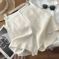 Women's Clothing Old Money Style Intellectual Short Sleeved Shirt High Waist Shorts Shorts
