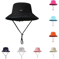 Hat High Quality Summer Designer Bucket Beach Hats Wide Brim Hats Bucket Checkered Sun Prevent Bonnet