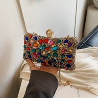 Bags Women’s bags 2004 new fashion colored diamond stylish shoulder bag ins texture crossbody chain box bag