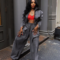Clothing Casual Loose Fitting Denim Suit
