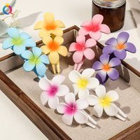 Colorful Flower Duckbill Hair Clips 6pcs Set Half Up Hairstyles Non Slip Grip Side Bangs & Top Knots