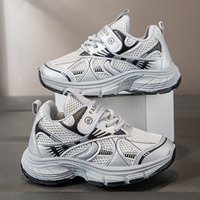 lil Globe Trotter Children's Boys And Girls Sports Autumn New Breathable Student Mesh Lightweight Non-Slip Running Shoes For Older Kids