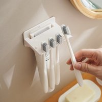 Multifunctional toothbrush holder wall mounted storage rack household toothbrush rack toothpaste rack bathroom wash rack