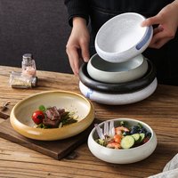 Retro Ceramic Bowl Set Handcrafted Stoneware Rice Dessert & Salad Purpose Home & Restaurant Use