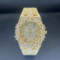 Luxury Watch Brand MISSFOX Hip Hop Lced Out Diamond Watches Fashion Hollow Out Quartz Clock 2025 Man Dropshipping