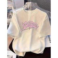 2026 Summer Fashion T-Shirt Trendy Loose Fit Casual Short Sleeve Printed Top