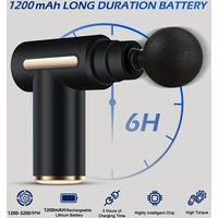 Mini Massage Gun Percussion Deep Tissues Muscle Massager 6 Speeds Type C Charging Ultra Quiet Portable Electric Handheld Body Massager Back Neck