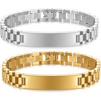 Men's Fashion Simple Bracelet Width 10mm Smooth Personality Titanium Steel Bracelet