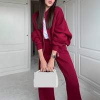 Women's Clothing Round Neck Fashion Simple Atmosphere Sweater Jacket Plus Casual Straight Pants