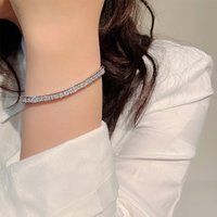& Tennis Bracelet Cubic Zirconia Stones Geometric Design Elegant & Stylish Jewelry Everyday Wear Gift Idea Travel