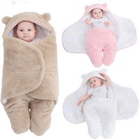 Soft Baby Sleeping Bags Flannel Newborn Blanket Swaddling Thicken Infant SleepSack Warm Envelope Cocoon for Babies 0-9Month