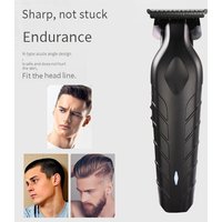Professional Cordless Hair Clipper Powerful Rechargeable Hair Trimmer Stainless Steel Blade Detachable & Washable Head Low Noise