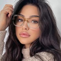 Fashion Anti Light Transparent Computer Frame Round Eyewear Blocking Glasses Optical Spectacle Cat Eye Eyeglasses