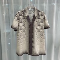 Men's Clothing Trendy 3D Digital Print Casual Shirt Short Sleeve Cotton Casual Shirts Polyester Black Blue White Fashion Clothing