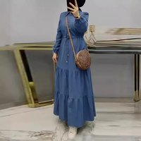 Clothing Stitching Long Skirt Fashionable Elegant Denim Dress
