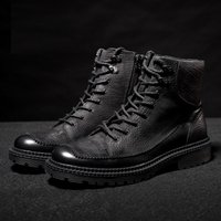 Vintage booties Trendy work boots Winter fleece warm snow boots High tops