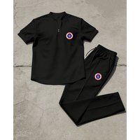 Clothing Sommer Summer Baseball Collar Polo Shirt Casual Loose Short Sleeve Embroidered European American Style Sports Suit