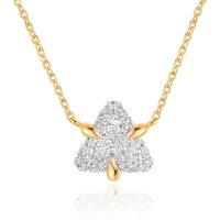 Hot Sale High Grade Seiko Full Inlaid Zircon Triangle Pendant Fashion Personality Niche Necklace