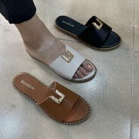 Shoes comfortable flat bottom fashionable slippers