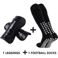 Adult thickened over knee long football socks leg pads set men's and women's adhesive non-slip socks