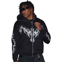European And American Autumn And Winter New Hoodie Print Gothic Streetwear Fashion Punk Sports Y2k Hooded Sweatshirt Trend