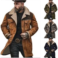 Men’s Suede-Like Bomber Jacket – Winter-Ready Zip-Up Coat With Multi-Pocket Design (100% Polyester) – Slim Fit For Casual & Commuter Wear
