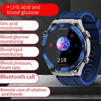 New Non Invasive Blood Sugar Uric Acid Smart Sleep Blood Pressure Heart Rate Blood Oxygen ECG Smart Watch