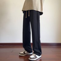 Clothing Spring Autumn Letter Jacquard Loose Straight Sweatpants Trendy Handsome Big Mopping Pants Students