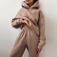 Clothing casual fashion thickened long sleeved sweatshirt trousers two piece suit